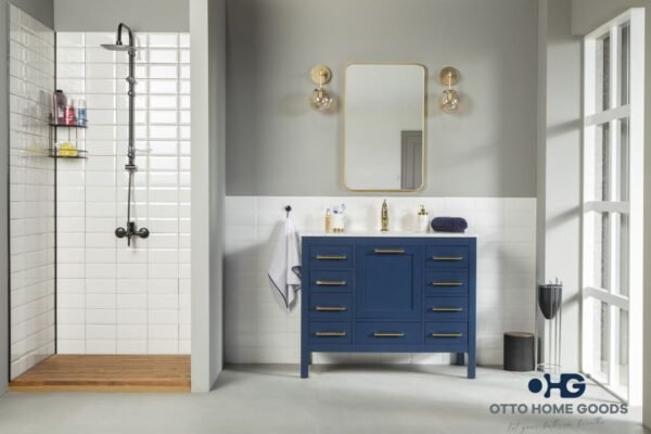 Ashley 42" Blue Bathroom Cabinet