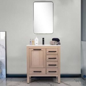 Ashley 30" Natural Oak Bathroom Cabinet