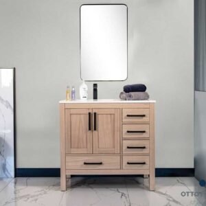 Ashley 36" Natural Oak Bathroom Cabinet