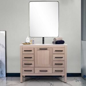 Ashley 42" Natural Oak Bathroom Cabinet