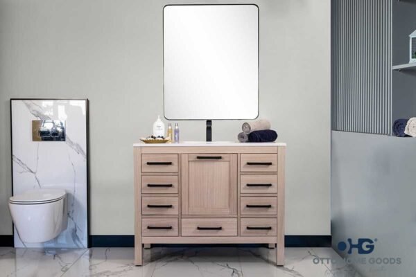 Ashley 42" Natural Oak Bathroom Cabinet
