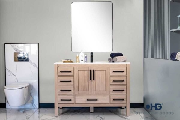 Ashley 48" Natural Oak Bathroom Cabinet