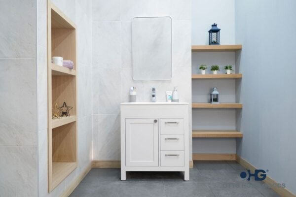 Aria White 30" Bathroom Cabinet