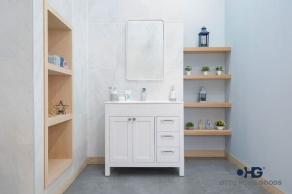 Aria White 36" Bathroom Cabinet
