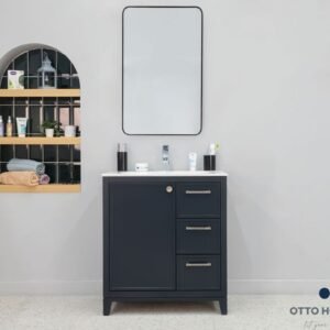 Frame Dark Gray 30" Bathroom Cabinet