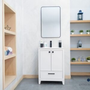 Frame White 24" Bathroom Cabinet