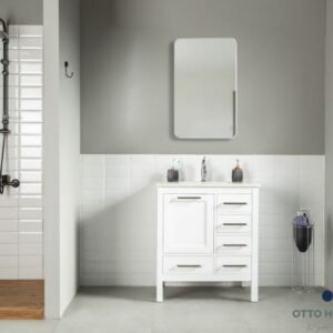 Ashley 30" White Bathroom Cabinet