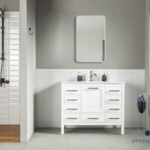 Ashley 42" White Bathroom Cabinet