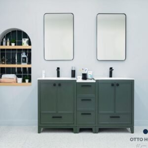 Frame Pine Green 60" Bathroom Cabinet