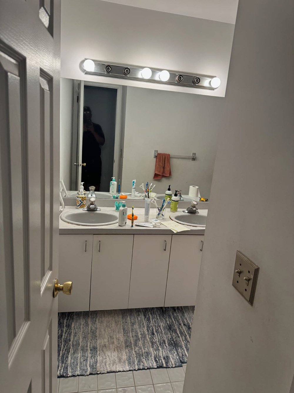 bathroom mirror before bathroom mirror before